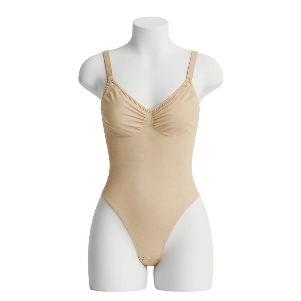 SKIMS Sculpting Bodysuit Beige Size L | Seamless Shapewear Thong Bodysuit